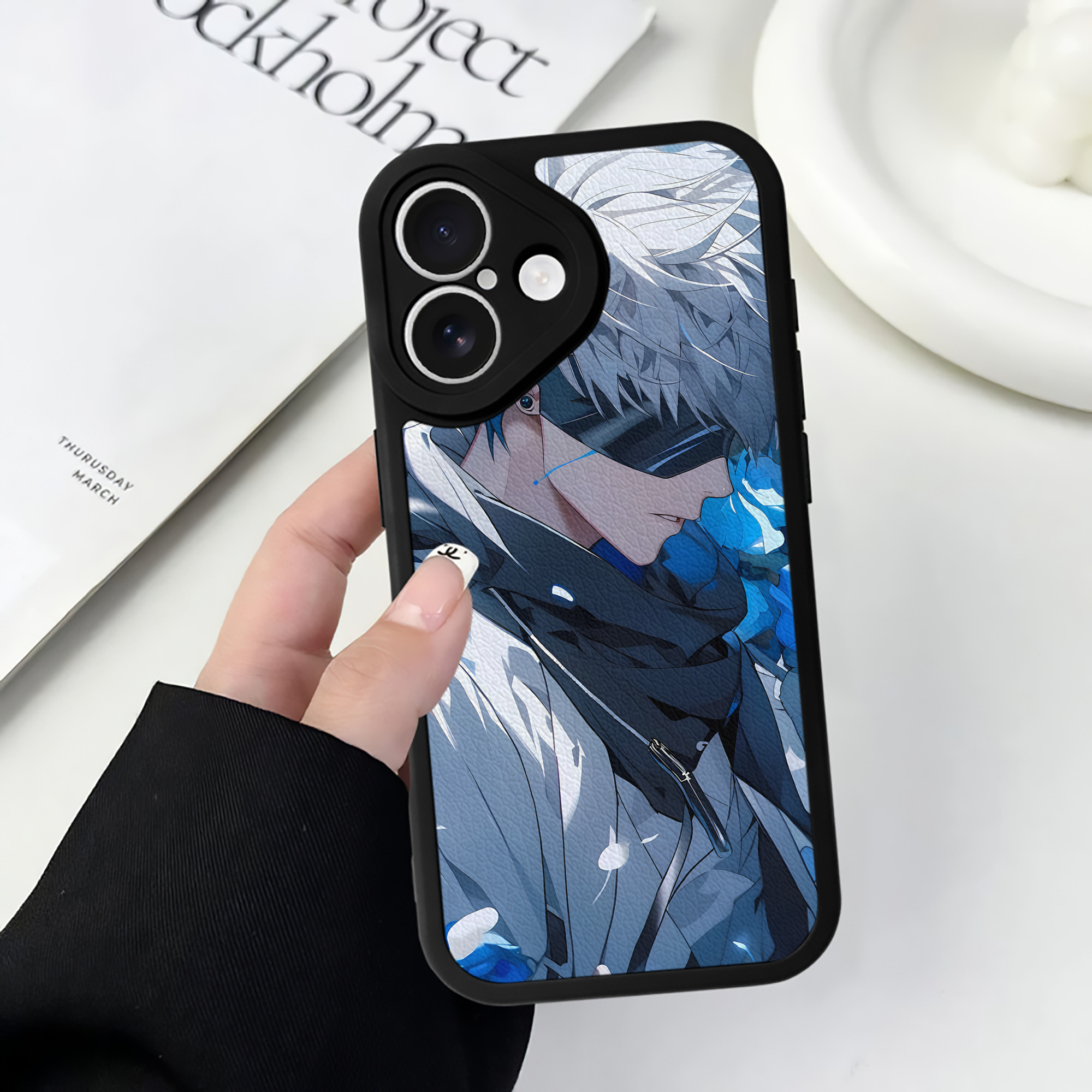 （画像用） 呪術廻戦 Jujutsu Kaisen 【iPhone 16シリーズ対応】シリコンスマホケース（レザー調） 材質：シリコン